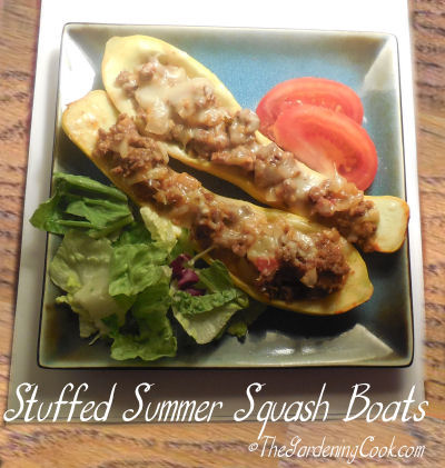 Stuffed Summer Squash Boats.