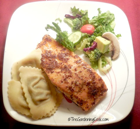 Baked Salmon with Maple Syrup and Mustard