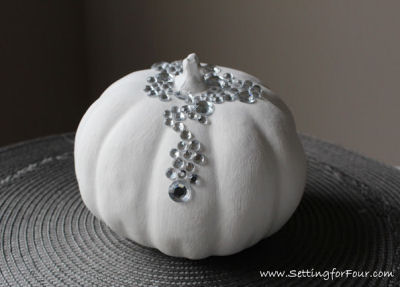 DIY Bling Artificial pumpkin.