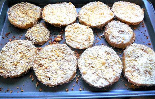 Baked eggplant will take the place of lasagne noodles.