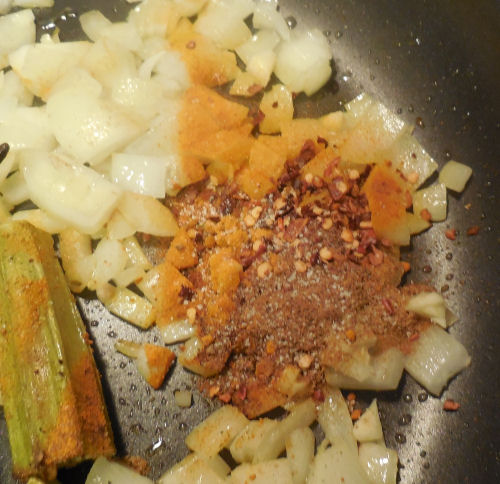 Spices and onion