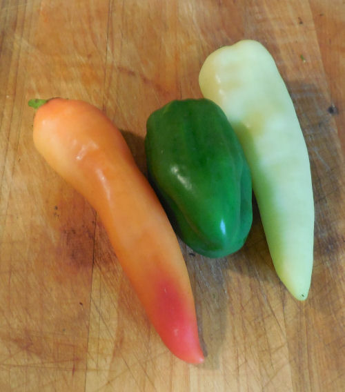 three types of peppers