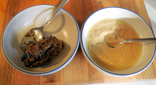 two mustard sauces