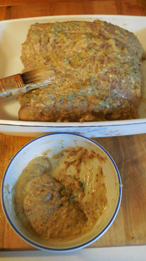 brush beef with mustard sauce
