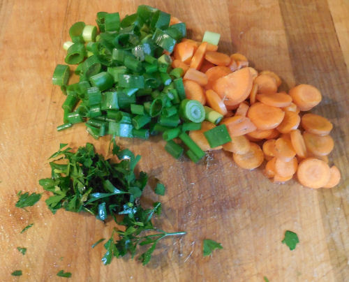 chopped ingredients