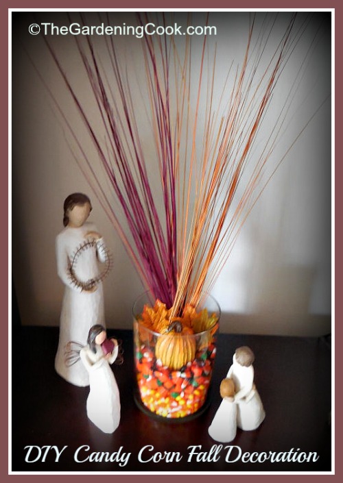 DIY Candy Corn Glass Decoration for Autumn