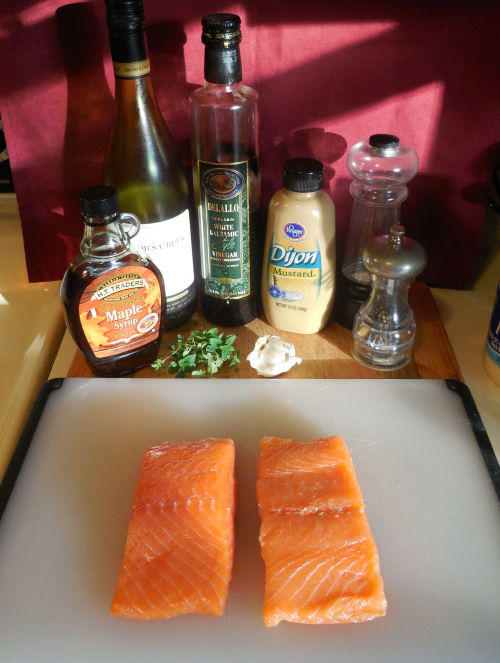 Ingredients for the salmon