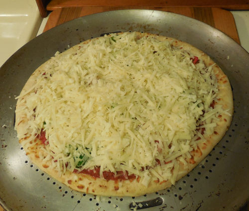 Pizza ready to cook.