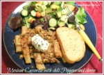 Mexican Casserole with Onions Peppers Chili and Corn