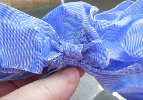 Floral bow firmly tied