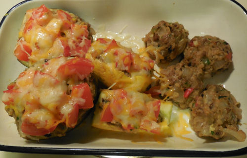 Ground Beef Stuffed Eggplants