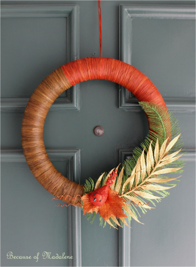 DIY Glitter Autumn Wreath