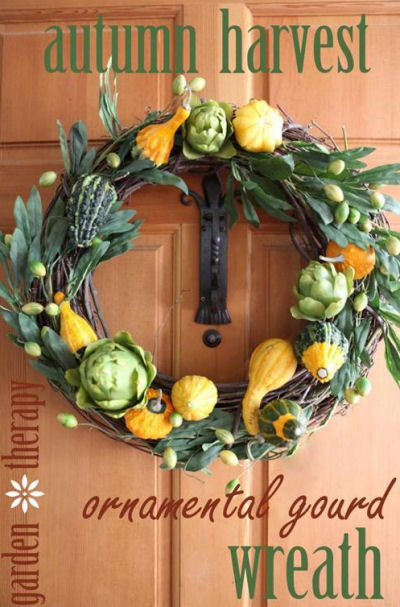 DIY Gourd Autumn Wreath