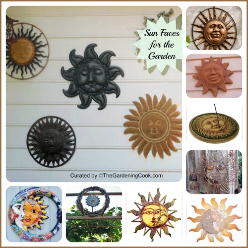 A collection of Sun Faces for your yard and Garden