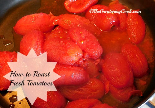 How to roast fresh tomatoes for sauces.
