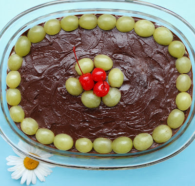 Coconut Chocolate recipe with grapes