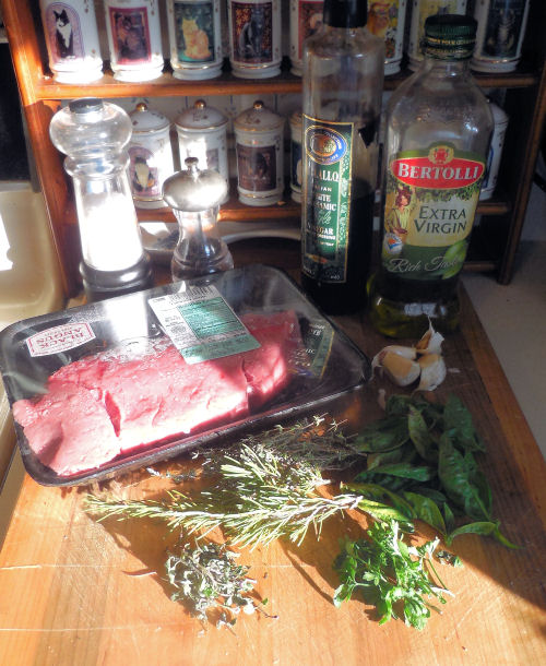 ingredients for Italian London Broil Steak
