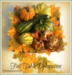 Fall Table Decoration with Ghourds