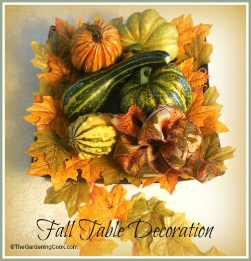 Fall Decor project with gourds