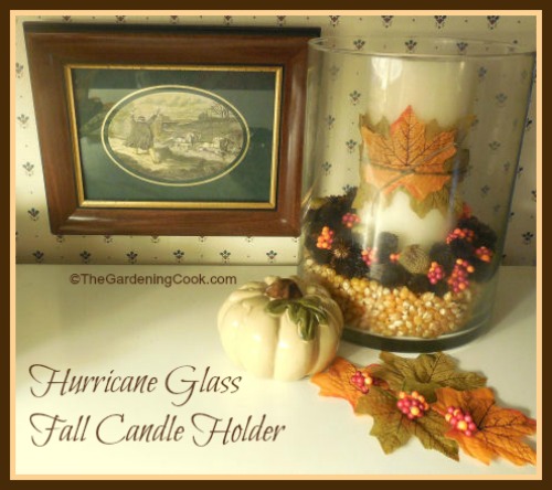 Hurricane Glass Gall Candle Holder Vignette