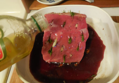 Add a drizzle of olive oil.