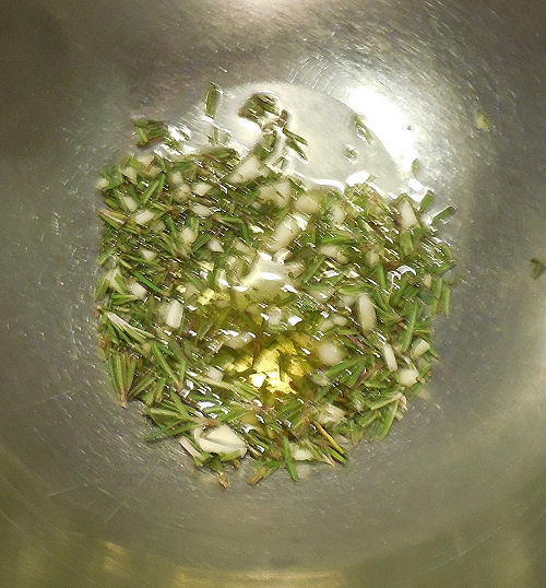 left over rosemary, garlic and olive oil