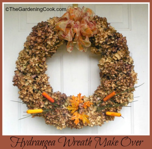 Dried Hydrangea Wreath Make Over