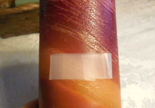 Tape to candle