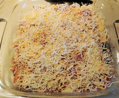 Potato "Nachos" ready to bake