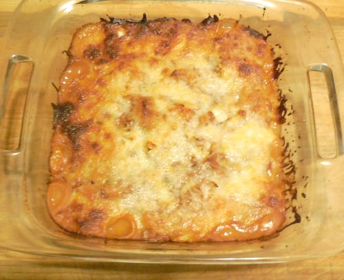 refried bean and potato nachos