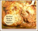 Potato Nachos with Re-fried Beans