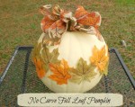 No Carve Autumn Leaf Pumpkin