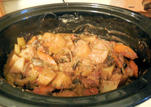 Beef stew with herb dumplings