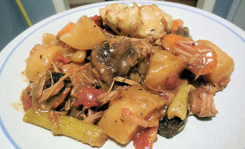 Beef stew with herb dumplings