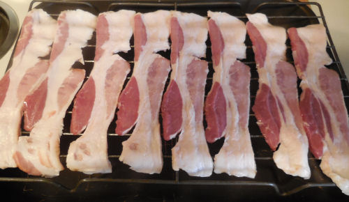 Bacon ready to bake