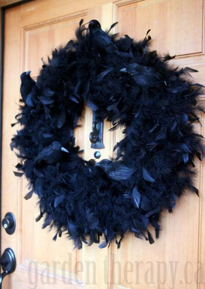 Black feather boar wreath the crows