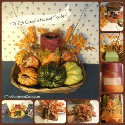 DIY Fall Candle Basket Holder Project