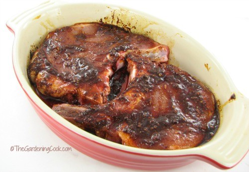 Pork chops in a spicy marinade