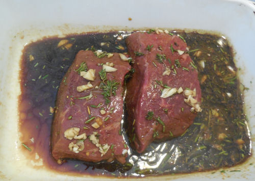 Marinade the steak