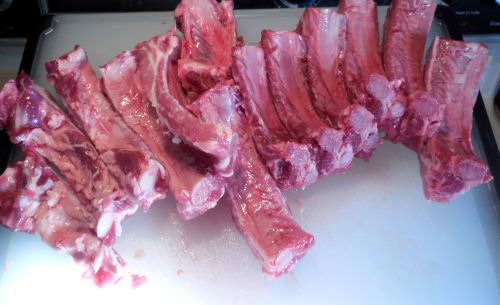 Sliced spare ribs