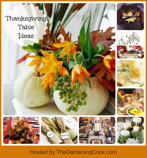 Round up of 9 Thanksgiving centerpiece and place setting ideas.