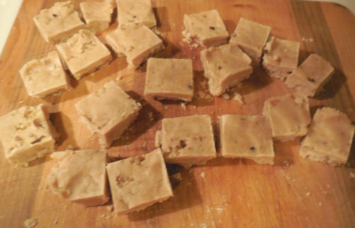 cut into sqaures