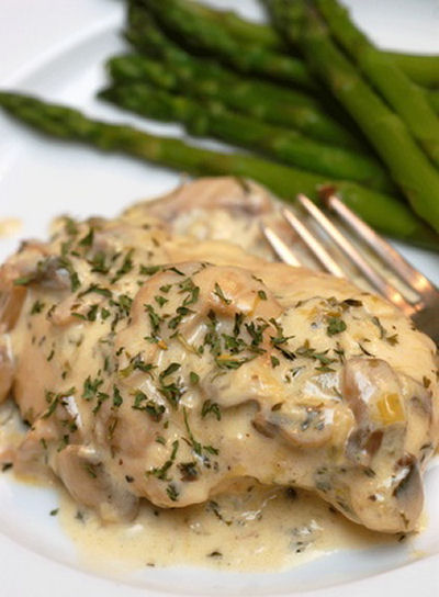Chicken Breasts with Mushroom Cream sauce