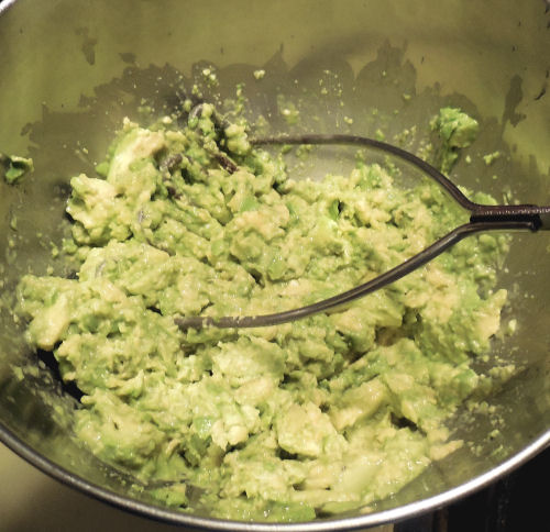 Mashed avocados