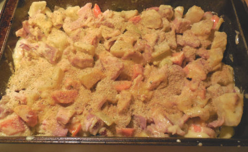 casserole with sauce