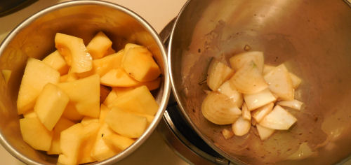 veggies in olive oil and balsamic vinegar