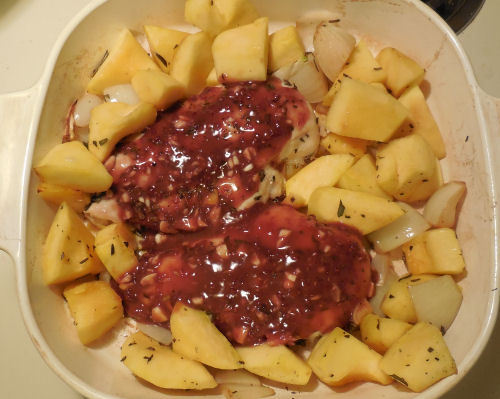 chicken with raspberry mustard marinade