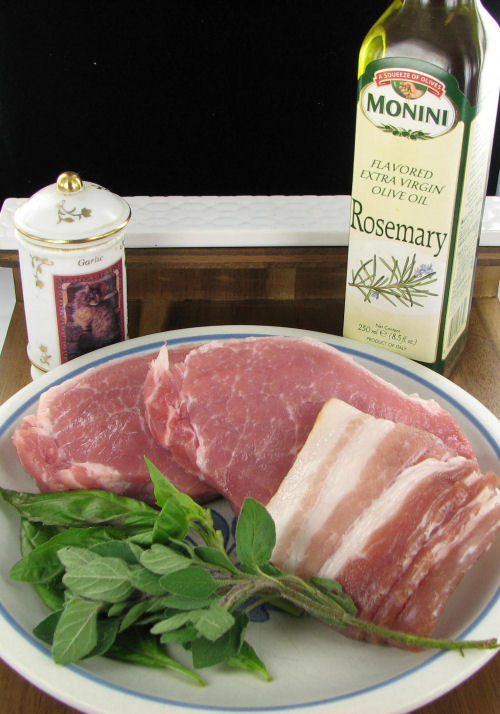ingredients for Bacon wrapped Pork Medallions