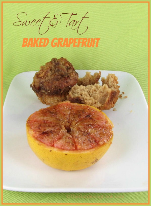 Baked Grapefruit with brown sugar, cinnamon and cloves. A morning delight!