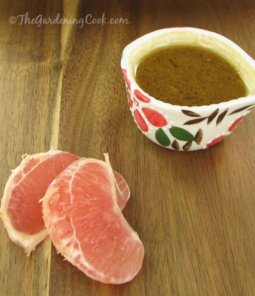 Grapefruit honey vinaigrette dressing